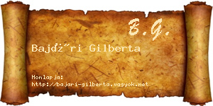 Bajári Gilberta névjegykártya